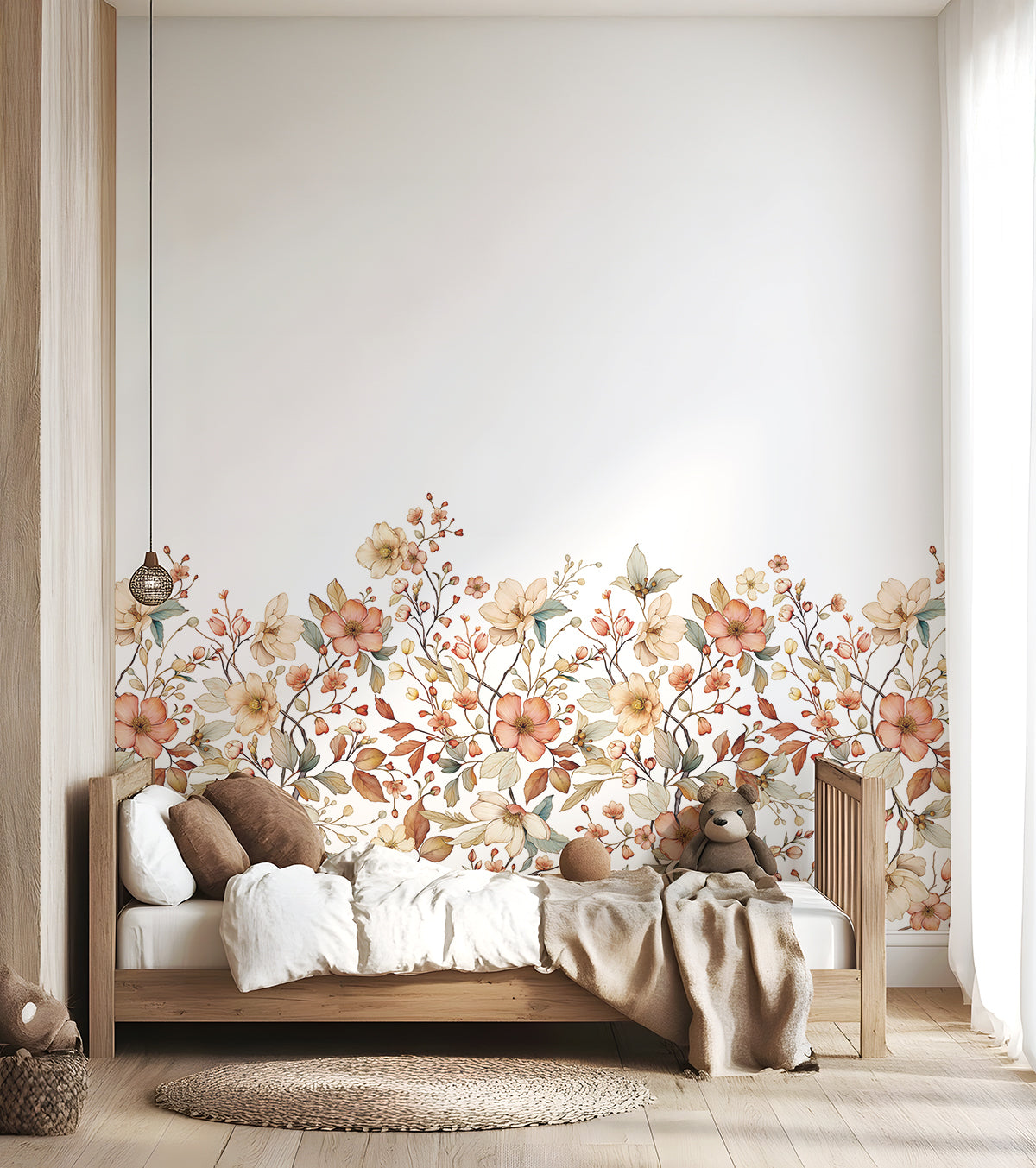 Papier Peint Louison Jardin Fleuri - Lilipinso