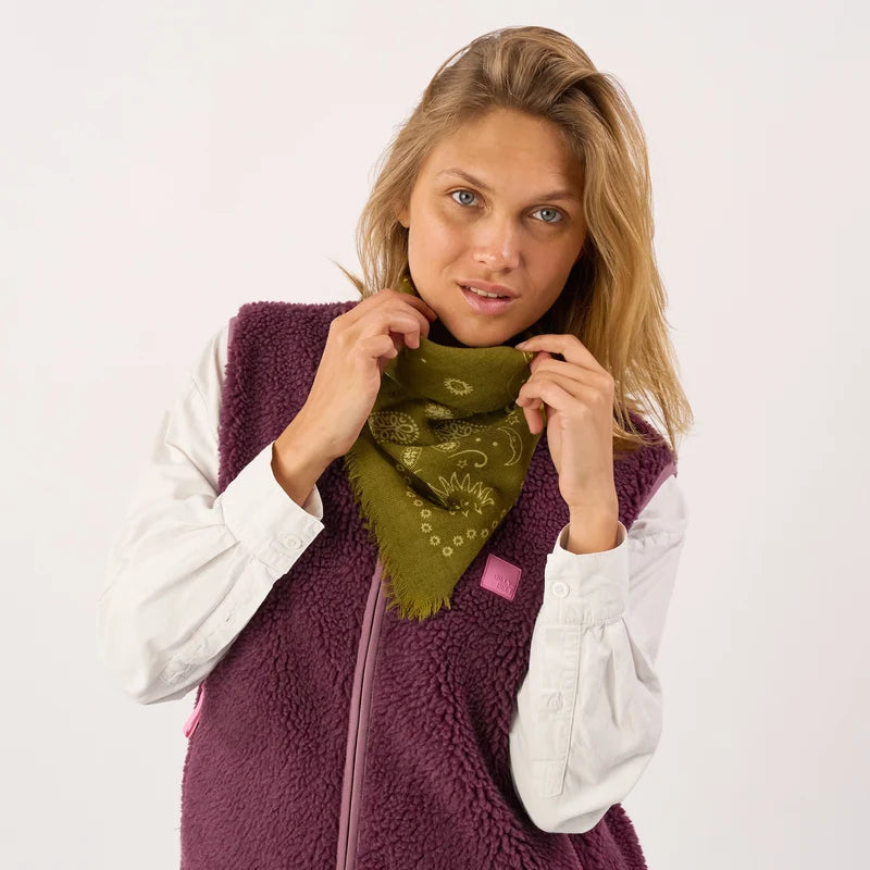 Petit Foulard en Laine Alice Kaki - Billybelt