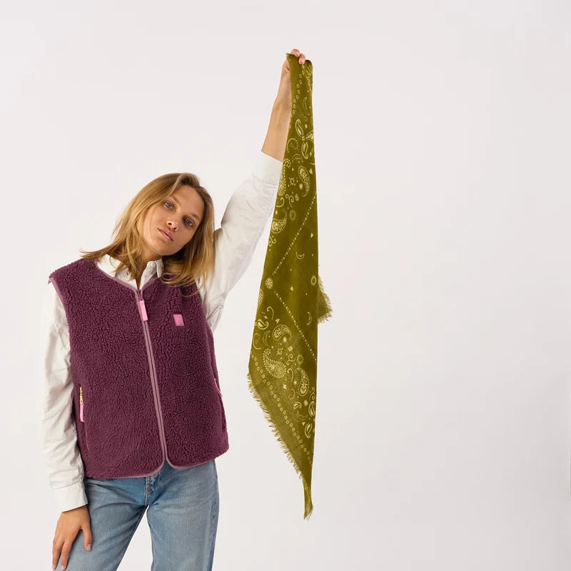 Petit Foulard en Laine Alice Kaki - Billybelt