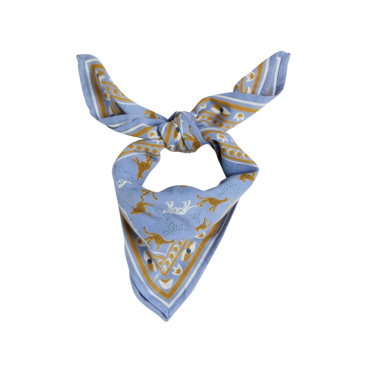 Petit Foulard Leopold Bleu - Bonheur du Jour