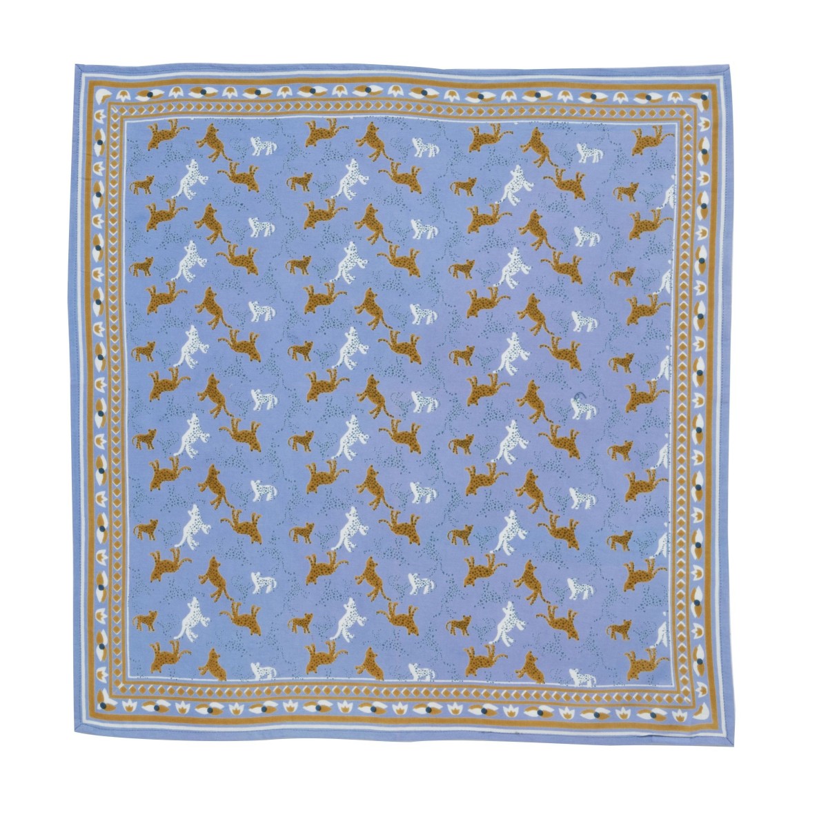 Petit Foulard Leopold Bleu - Bonheur du Jour