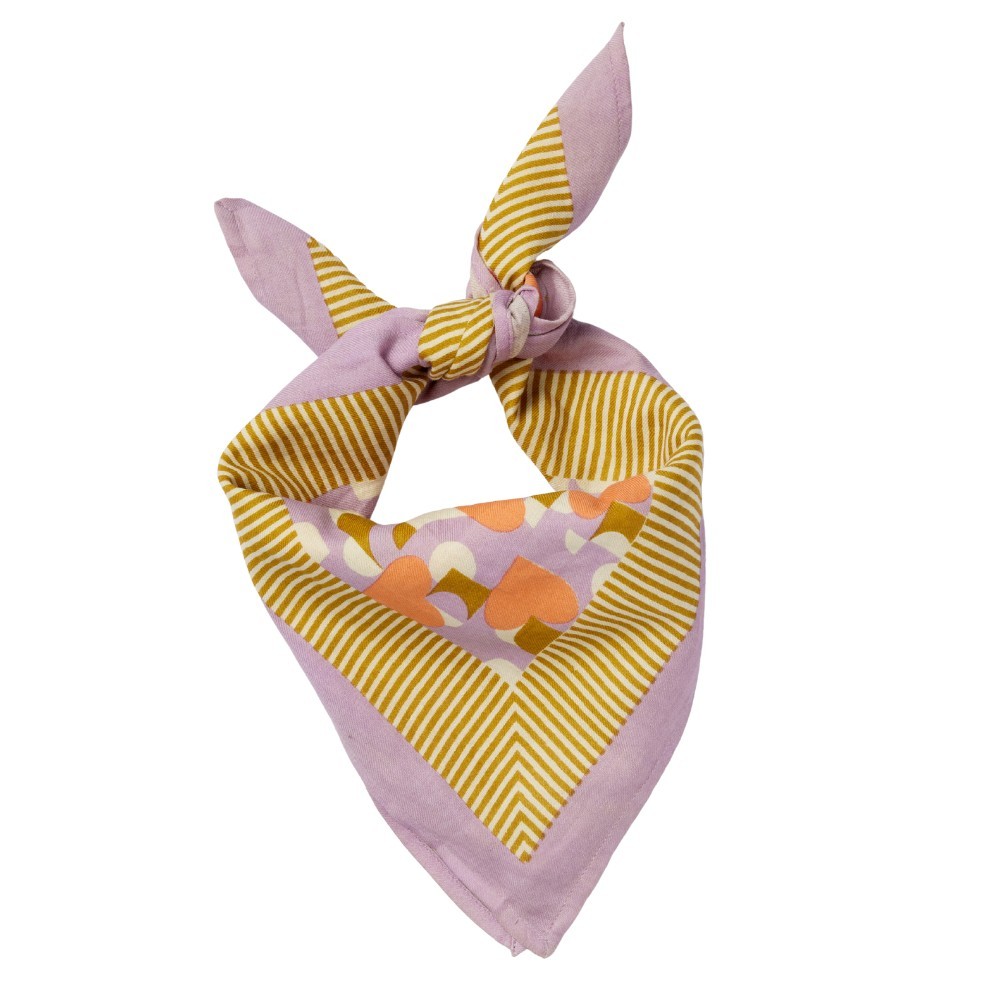 Petit Foulard Love Mon Cœur Mauve - Bonheur du Jour