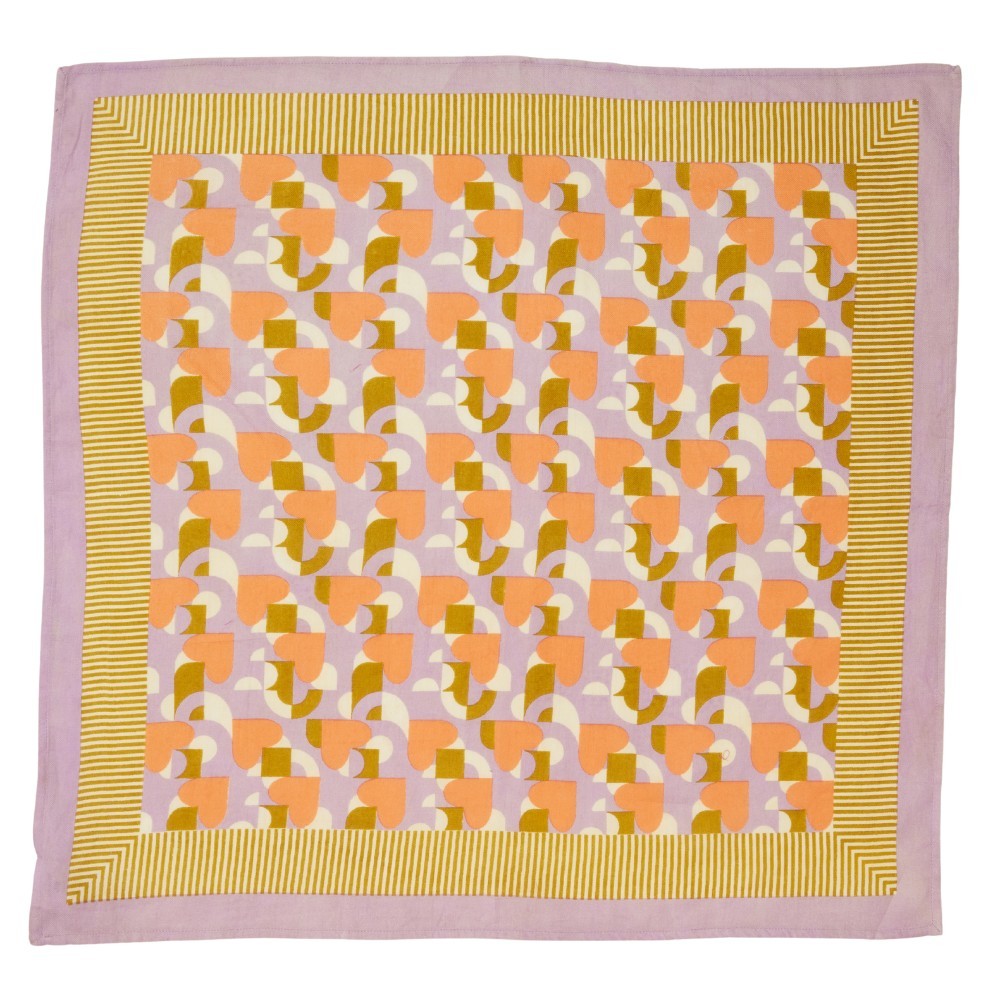 Petit Foulard Love Mon Cœur Mauve - Bonheur du Jour