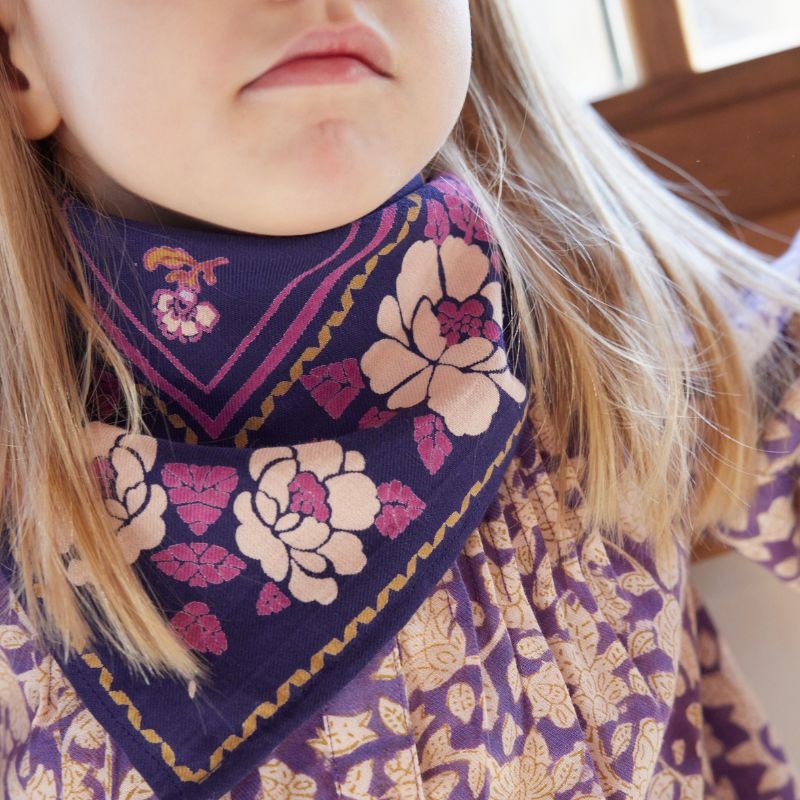 Petit Foulard Nur Violine Indigo - Bonheur du Jour