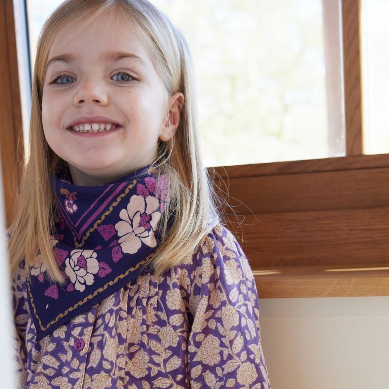 Petit Foulard Nur Violine Indigo - Bonheur du Jour