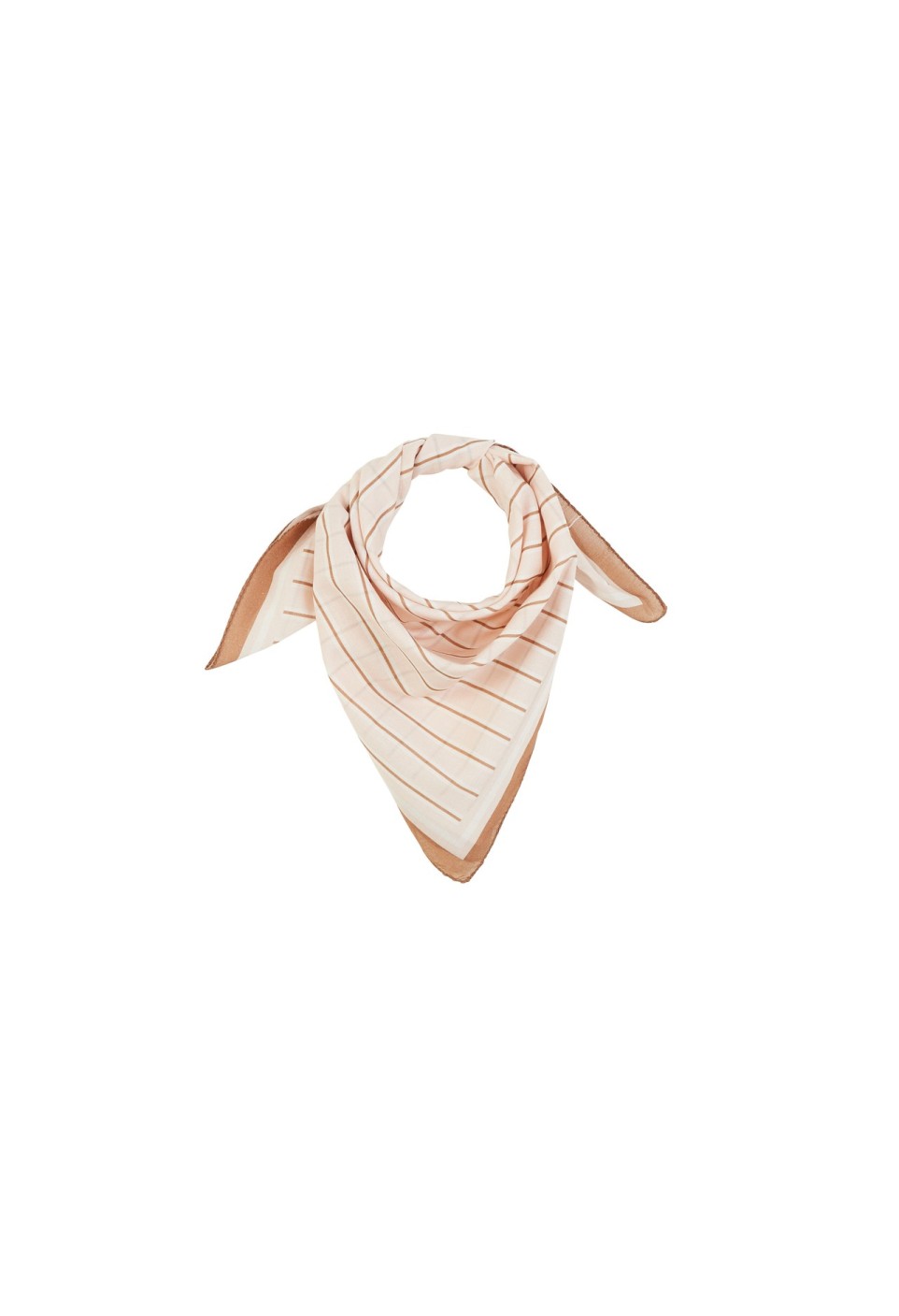 Petit Foulard Rayures Crème - Gabrielle Paris