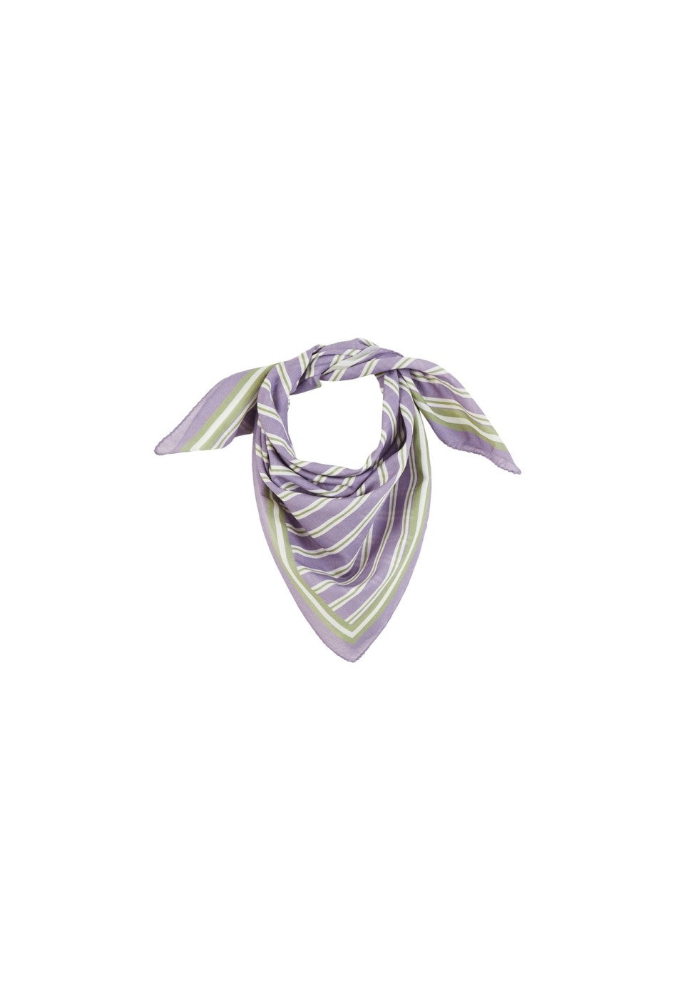 Petit Foulard Rayures Violettes - Gabrielle Paris