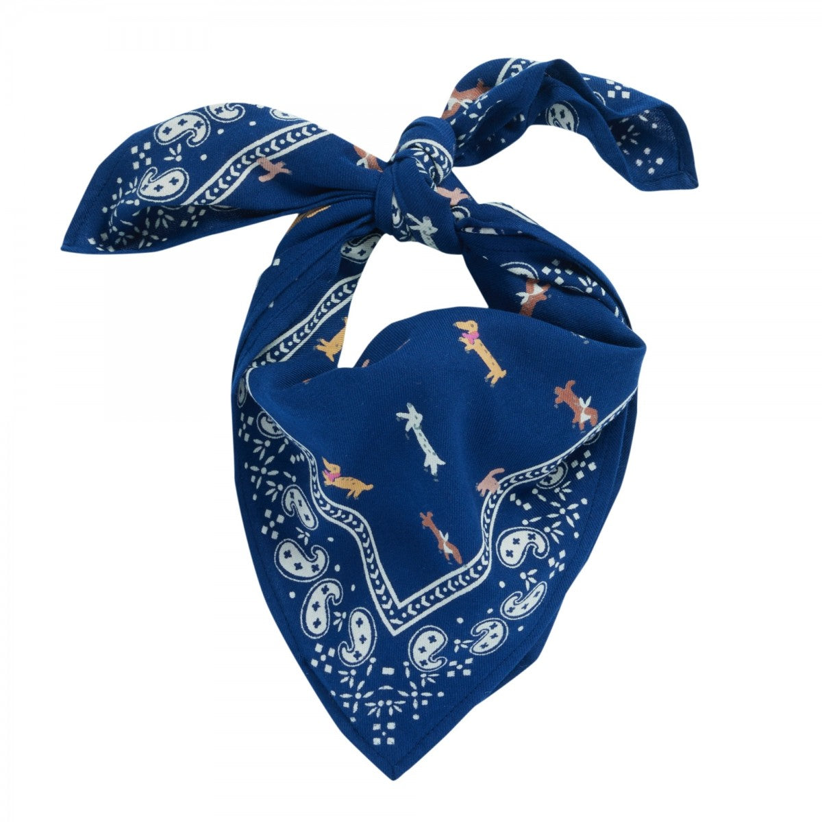 Petit Foulard Teckel Indigo - Bonheur du Jour