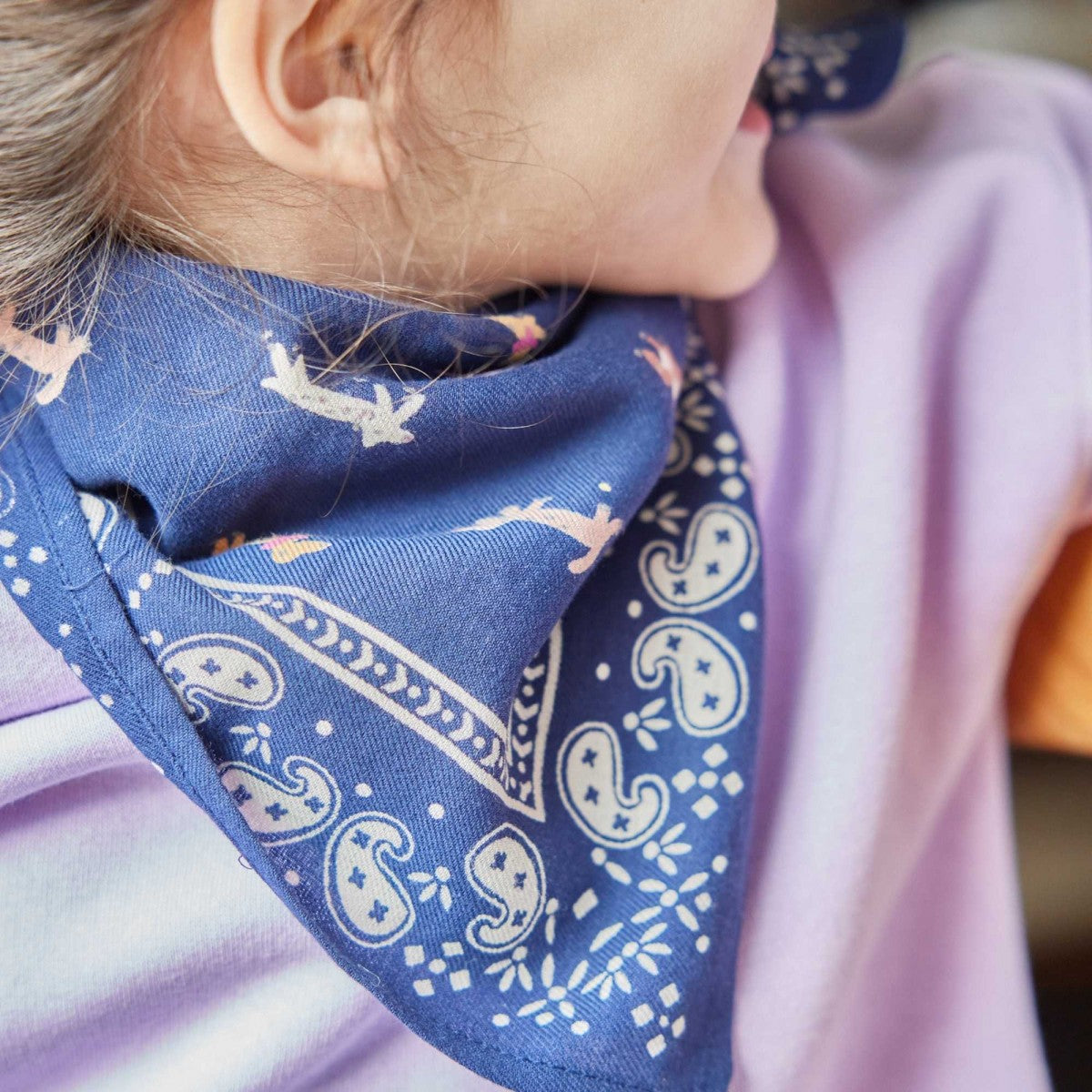 Petit Foulard Teckel Indigo - Bonheur du Jour