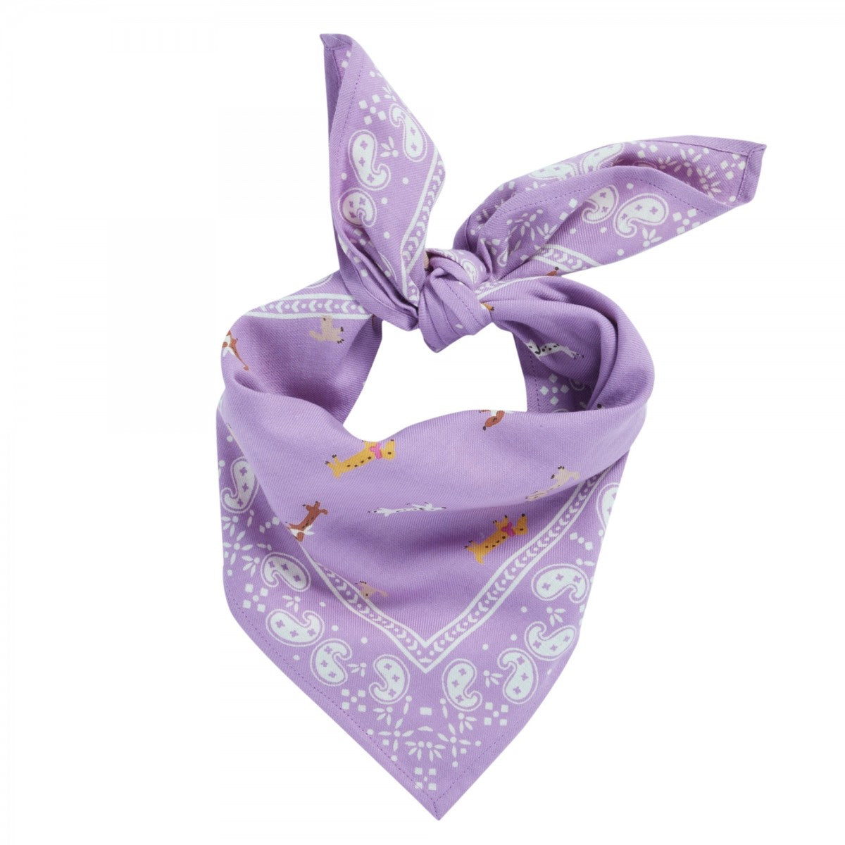 Petit Foulard Teckel Mauve - Bonheur du Jour