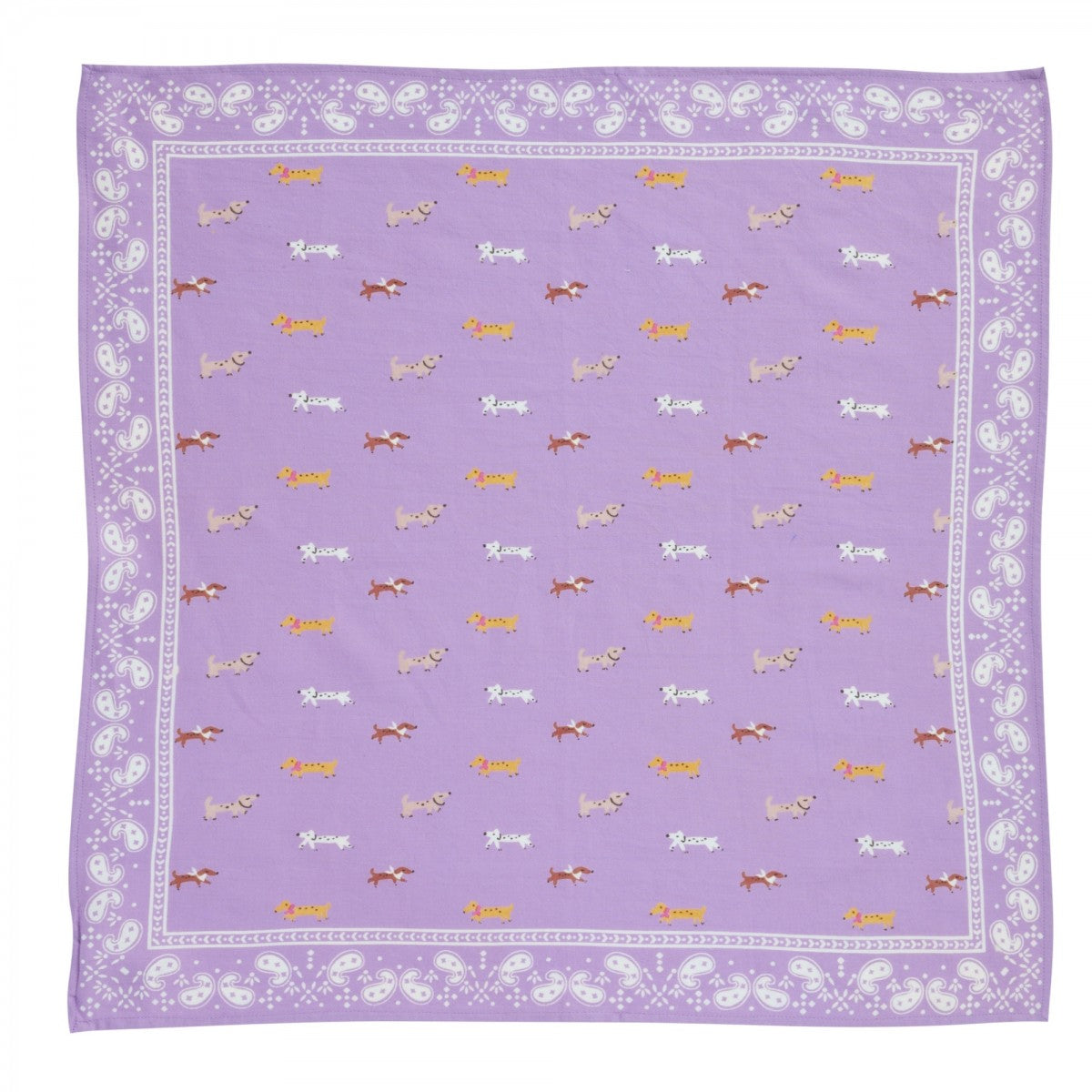 Petit Foulard Teckel Mauve - Bonheur du Jour