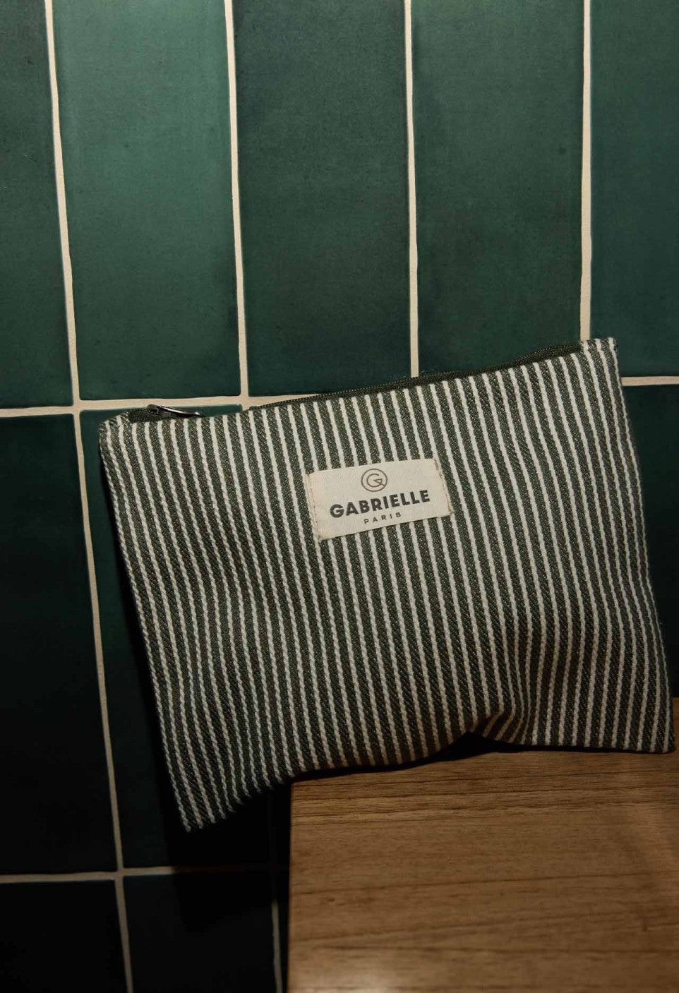 Petite Pochette Rayures Quartz - Gabrielle Paris