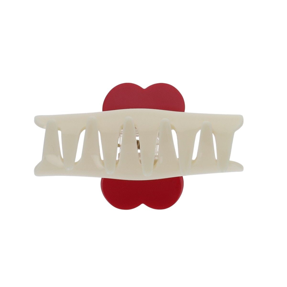 Pince Cœur Rouge Écru - Mercredi