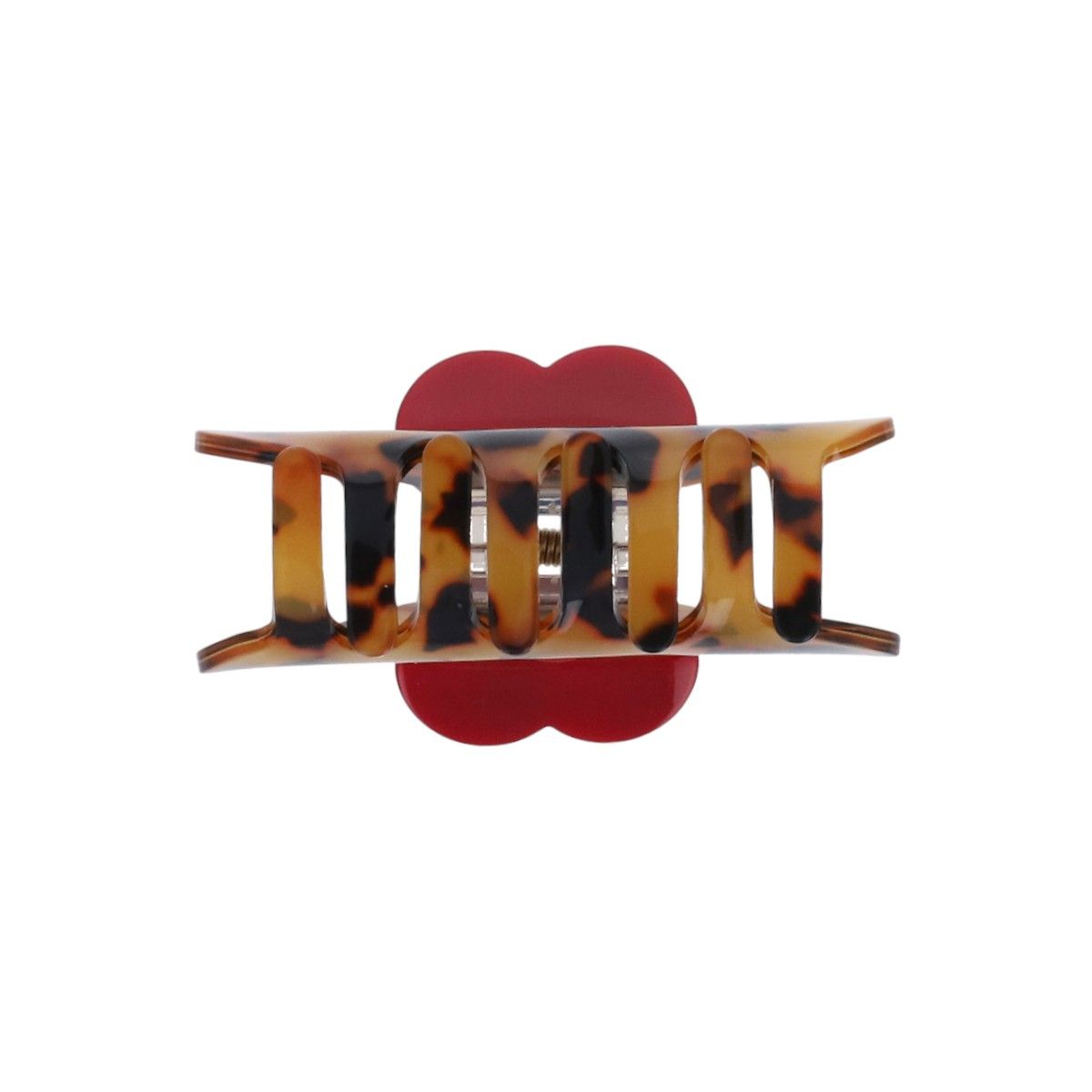 Pince Cœur Rouge Léopard - Mercredi