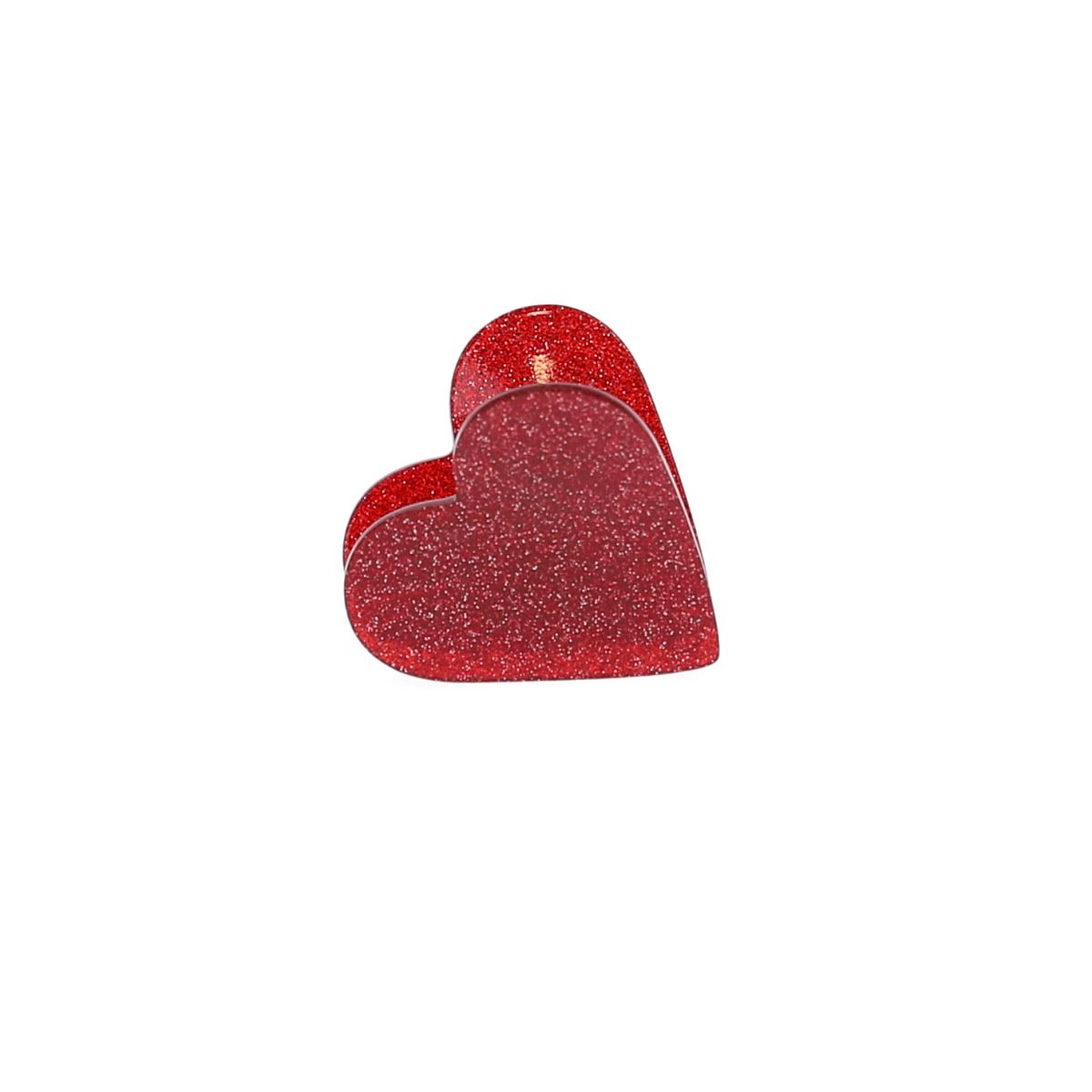 Pince Cœur Rouge à Paillettes - Petit Toi