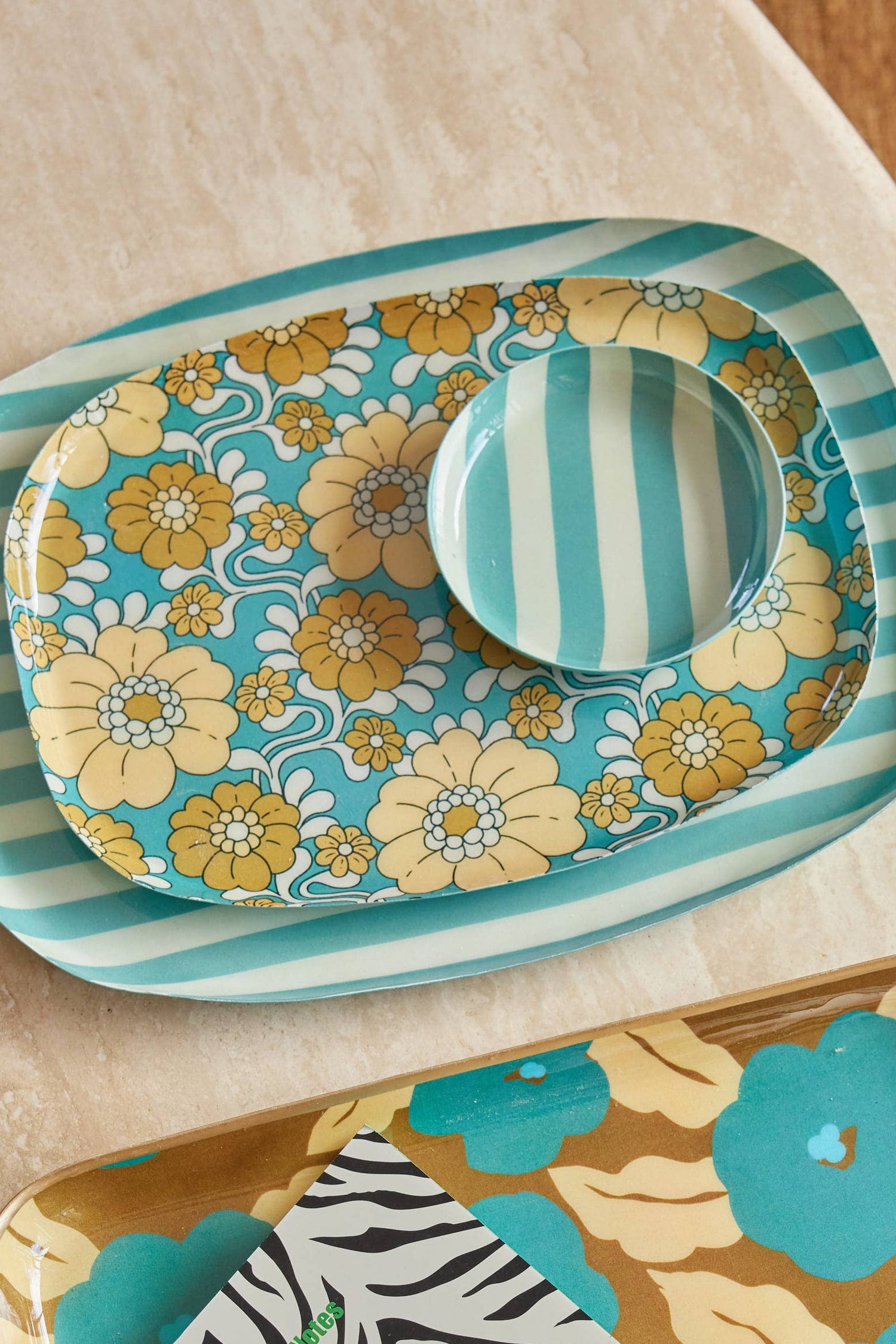 Plateau Coffee 25 cm Pravar Emeraude - Bonheur du Jour
