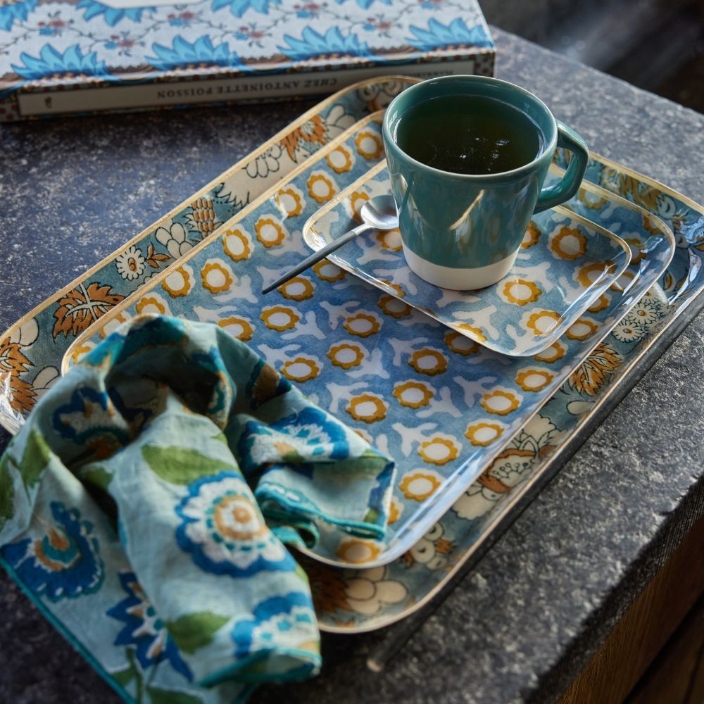 Plateau Guest Vishnu Blue - Bonheur du Jour