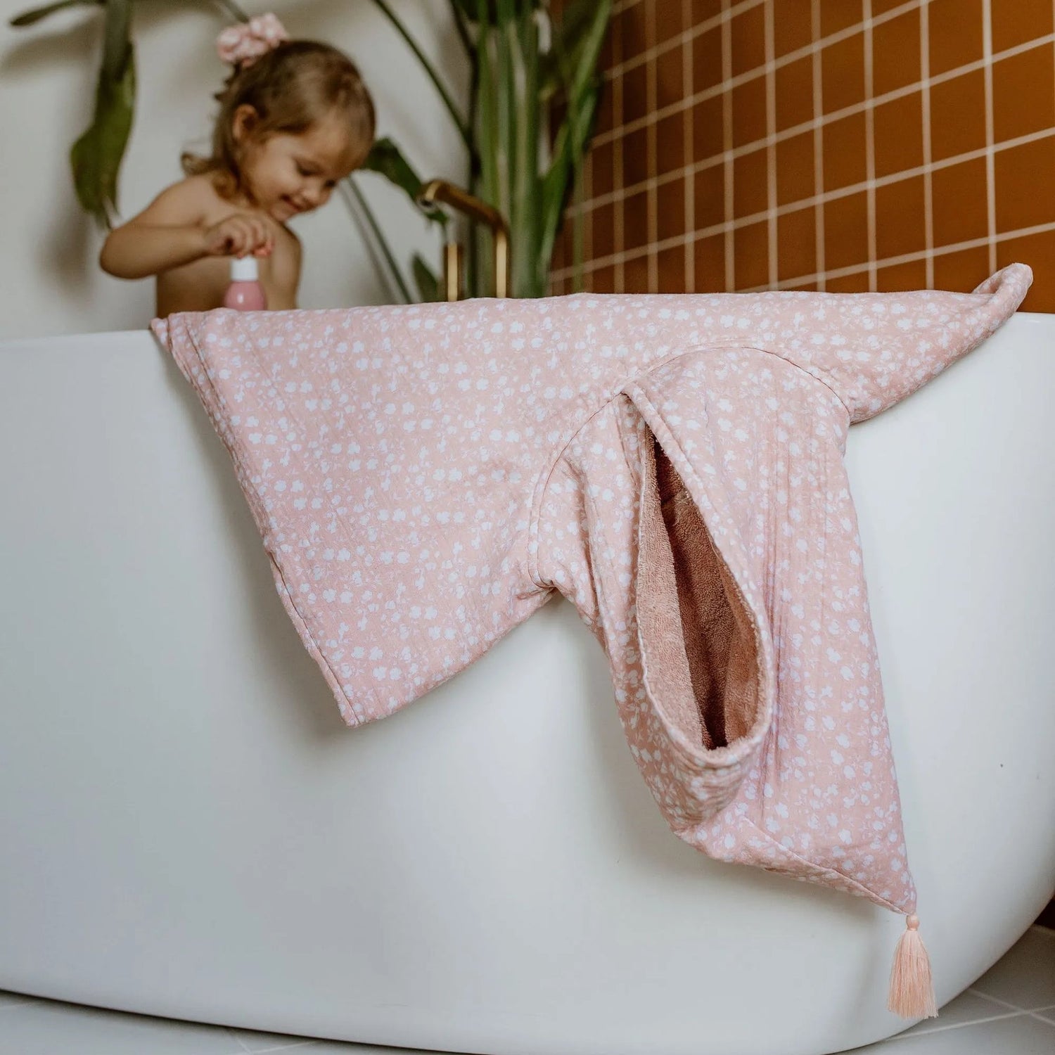 Poncho de Bain Bloom Blush - Bonjour Little