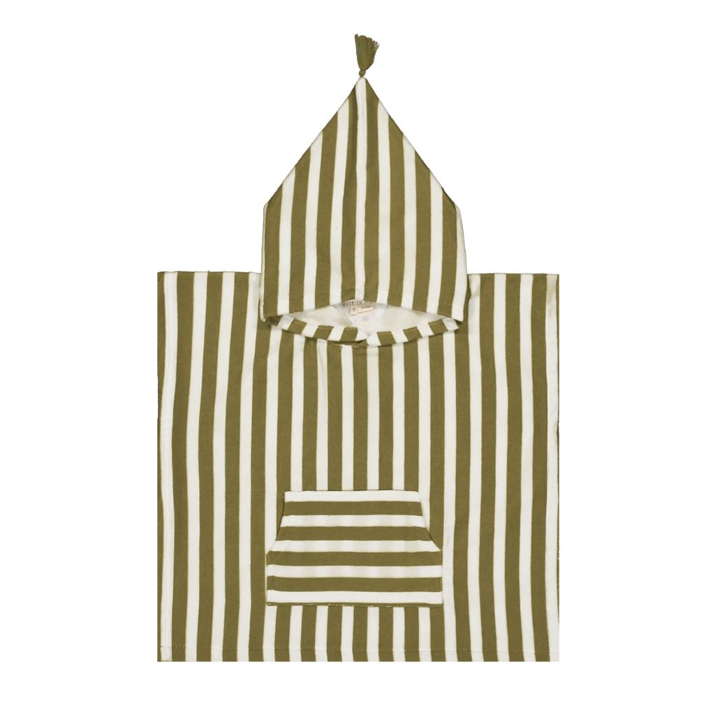 Photo de poncho de bain suzon kaki rose in april par Les Biscottes