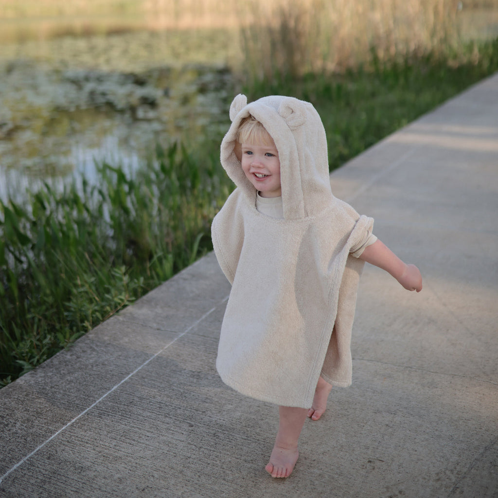 Poncho Ourson Beige - Mushie