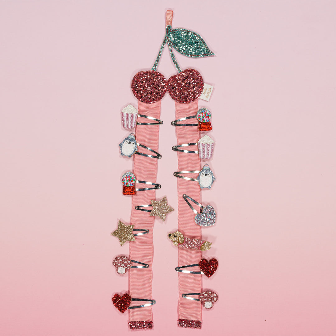 Porte Barrettes Cerise - Luciole et Petit Pois