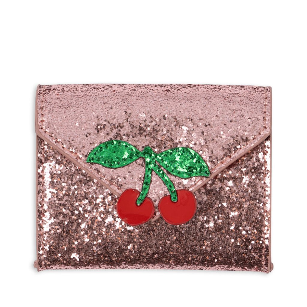 Porte Monnaie Lettre d'Amour Paillettes Rose - Konges Slojd