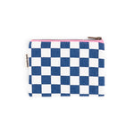 Photo de porte monnaie damier ecru bleu navy rose in april 1 par Les Biscottes