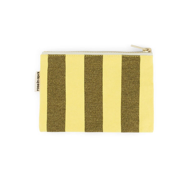 Porte Monnaie Rayures Lemon / Olive - Rose In April