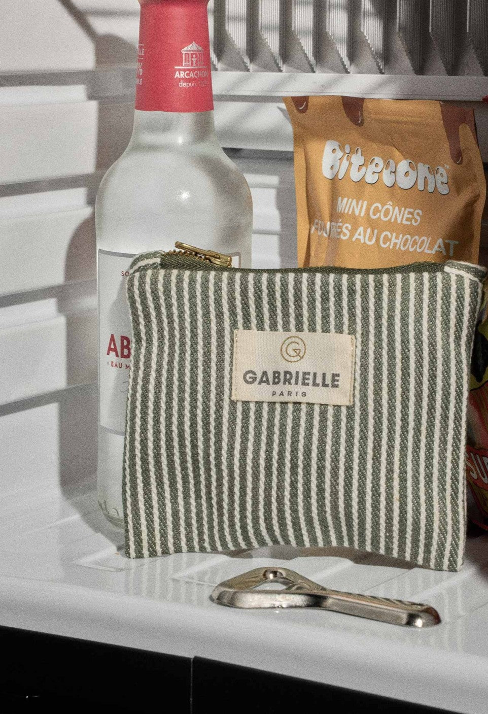 Porte Monnaie Rayures Quartz - Gabrielle Paris