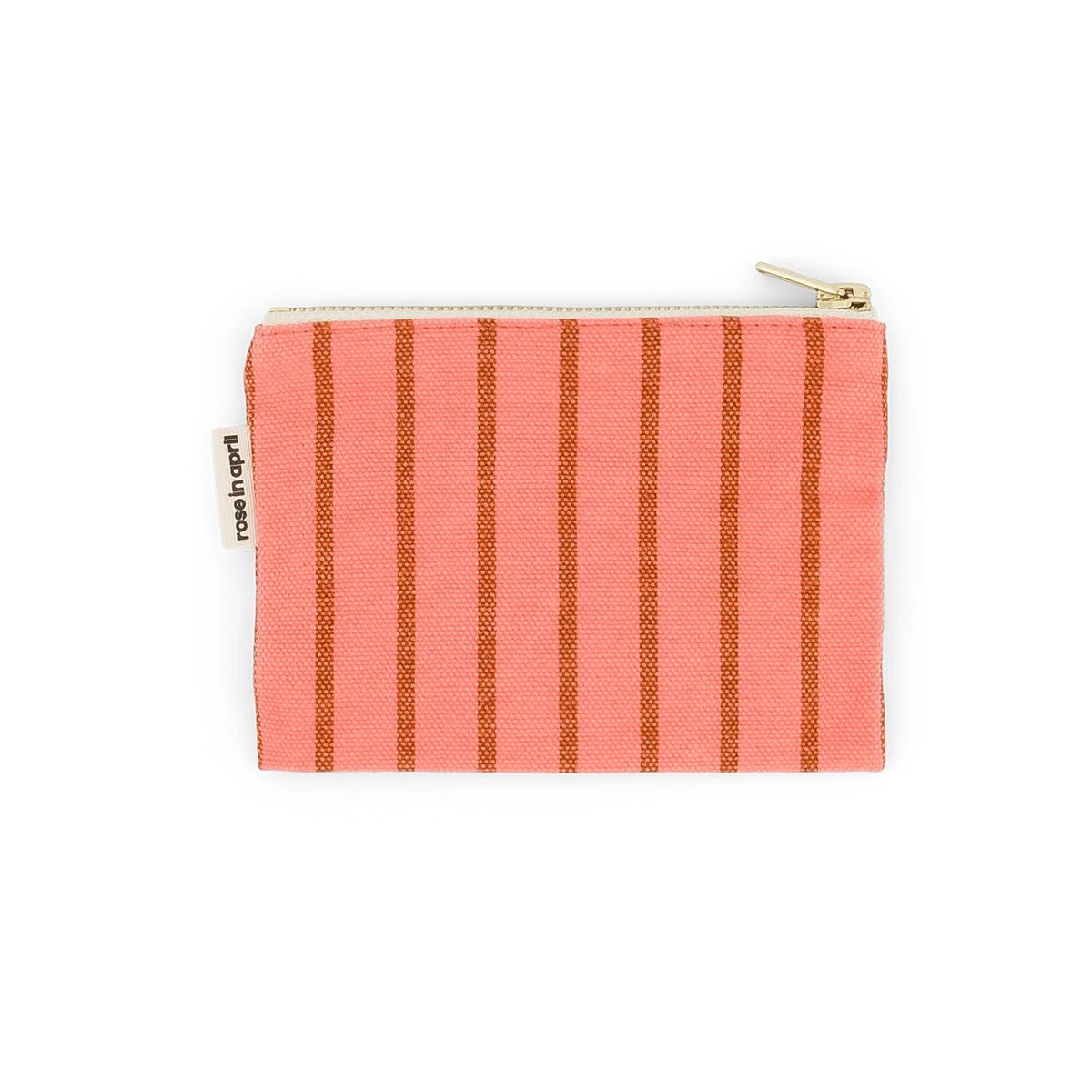 Porte Monnaie Rayures Tennis Pecan / Corail - Rose In April