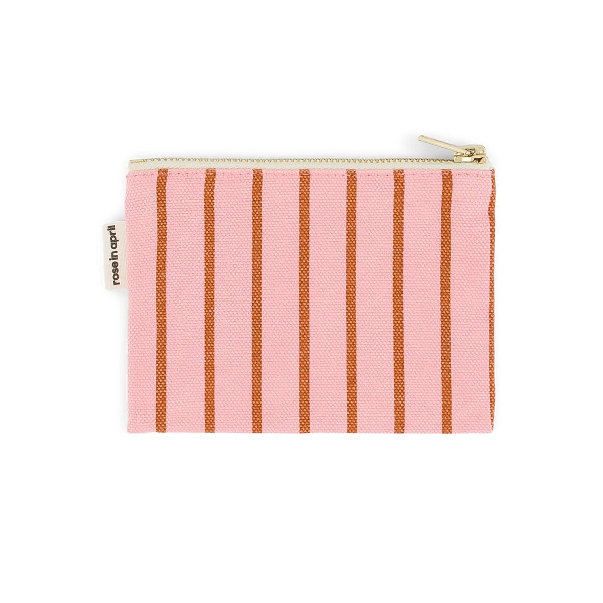 Porte Monnaie Rayures Tennis Pecan / Strawberry - Rose In April