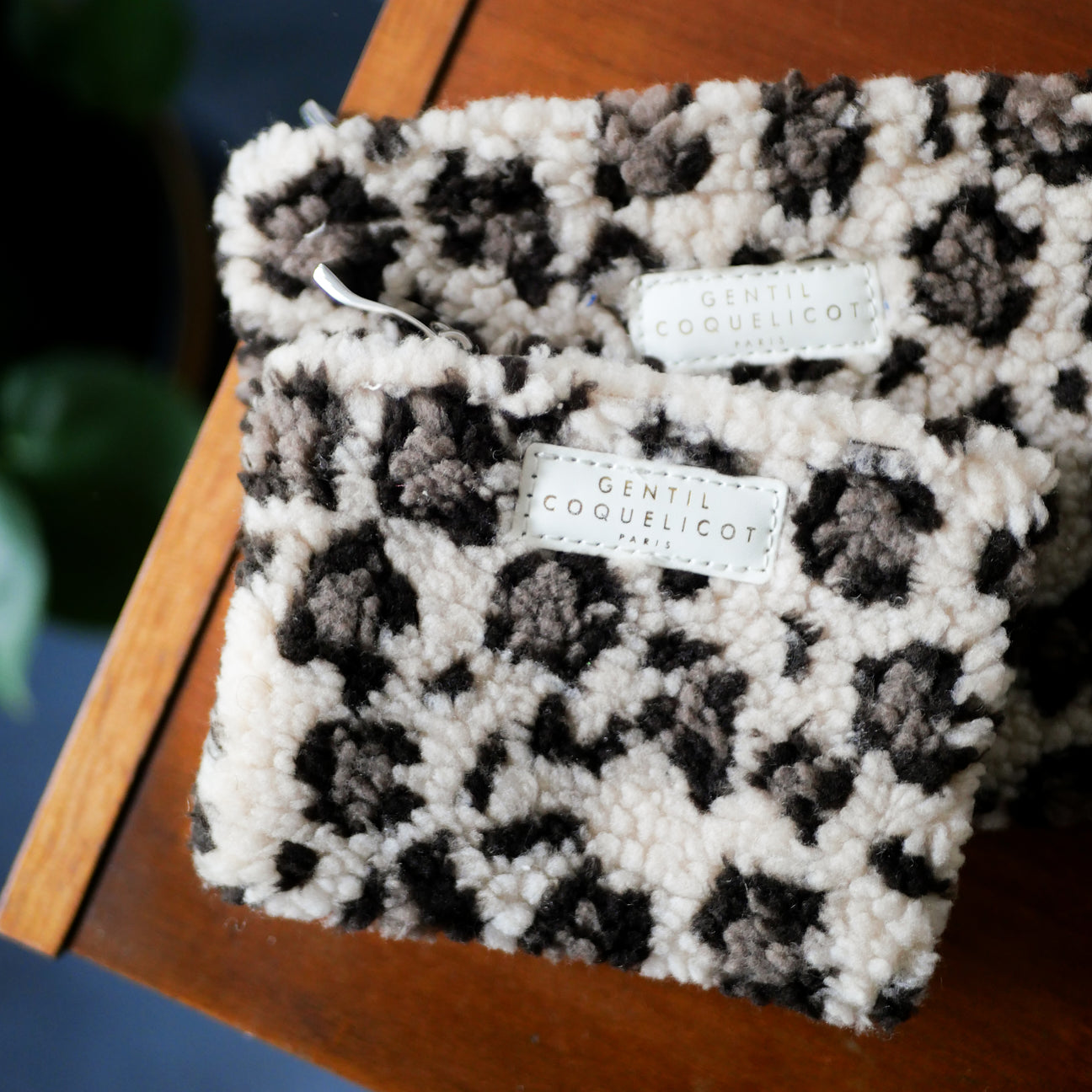 Porte Monnaie Sherpa Léopard - Gentil Coquelicot