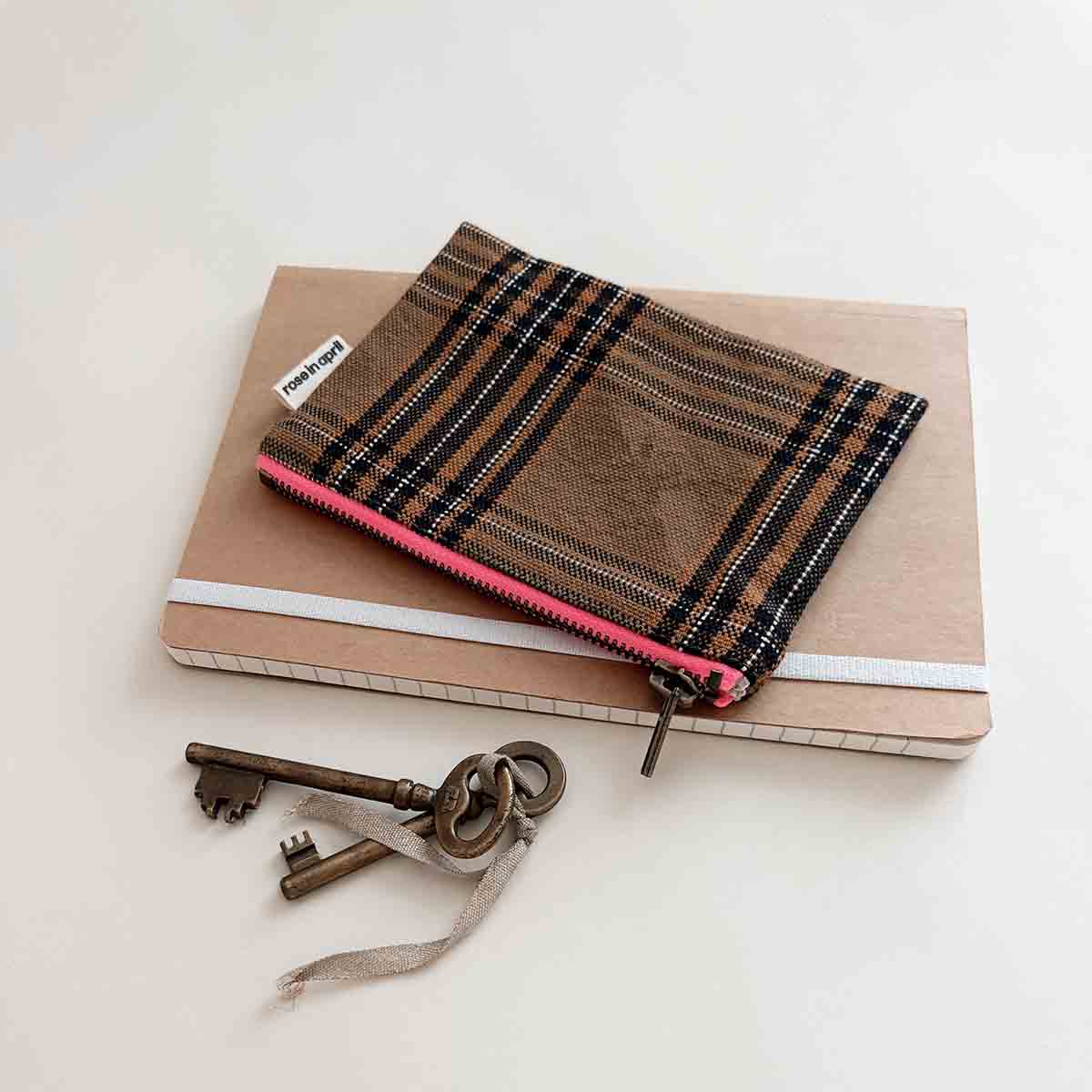 Porte Monnaie Tartan - Rose In April