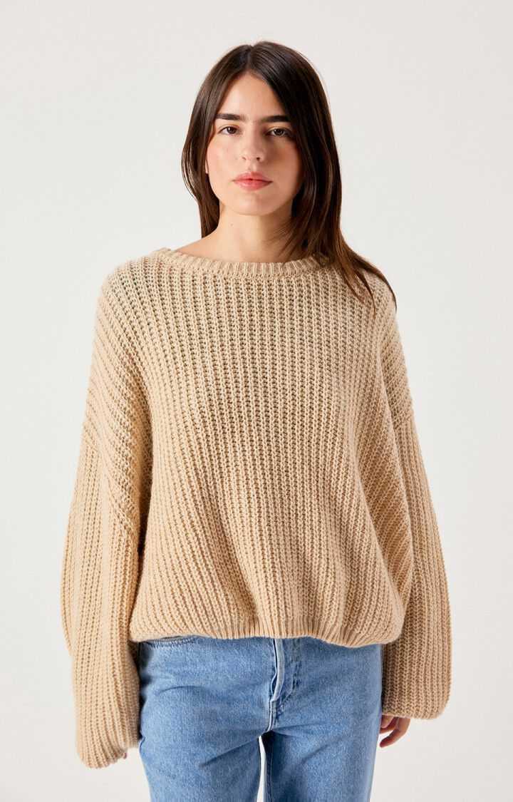 Pull Cyrow Beige Clair Chiné - American Vintage