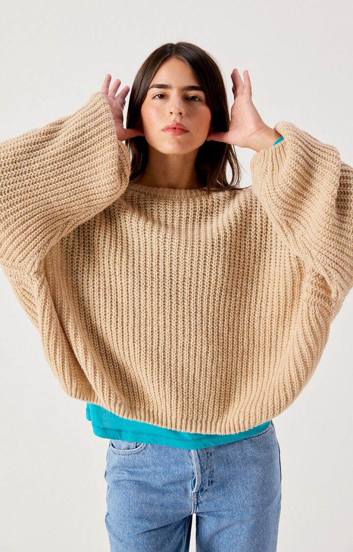 Pull Cyrow Beige Clair Chiné - American Vintage