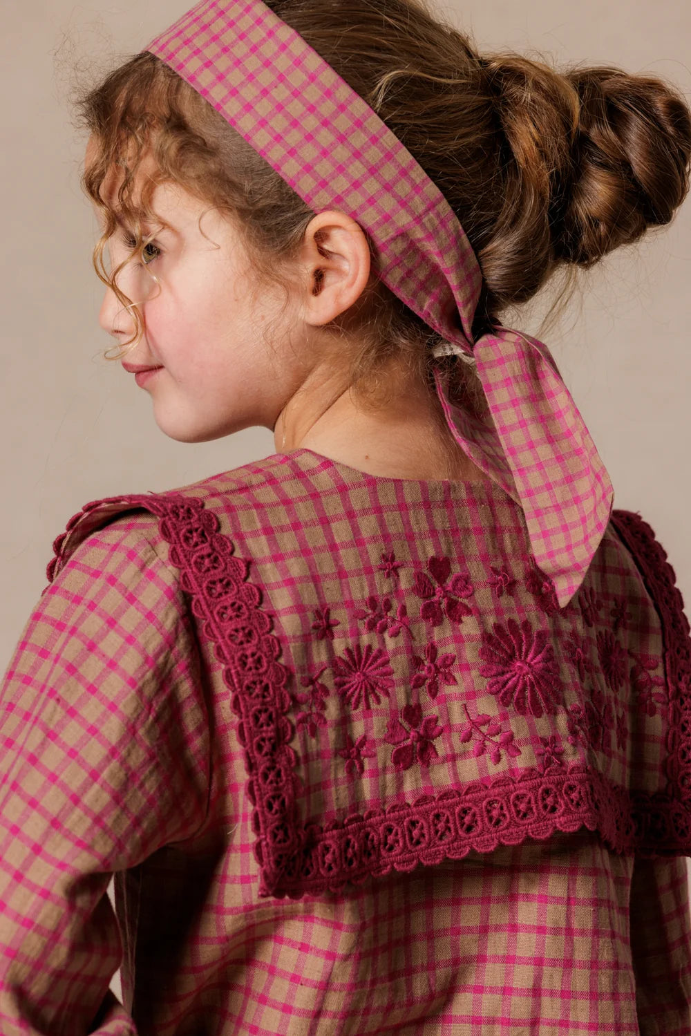 Ruban Nisha Khadi Groseille - Apaches Collections