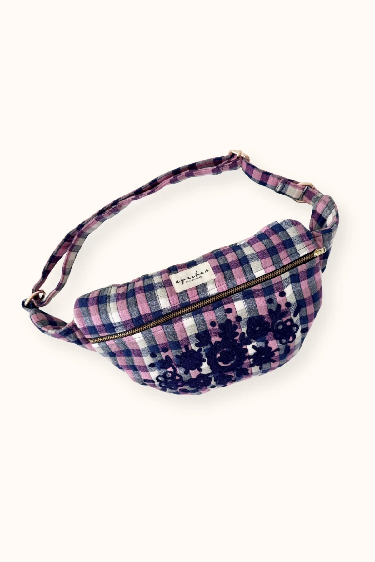 Banane Brodé Kadhai Khadi Rose - Apaches Collections