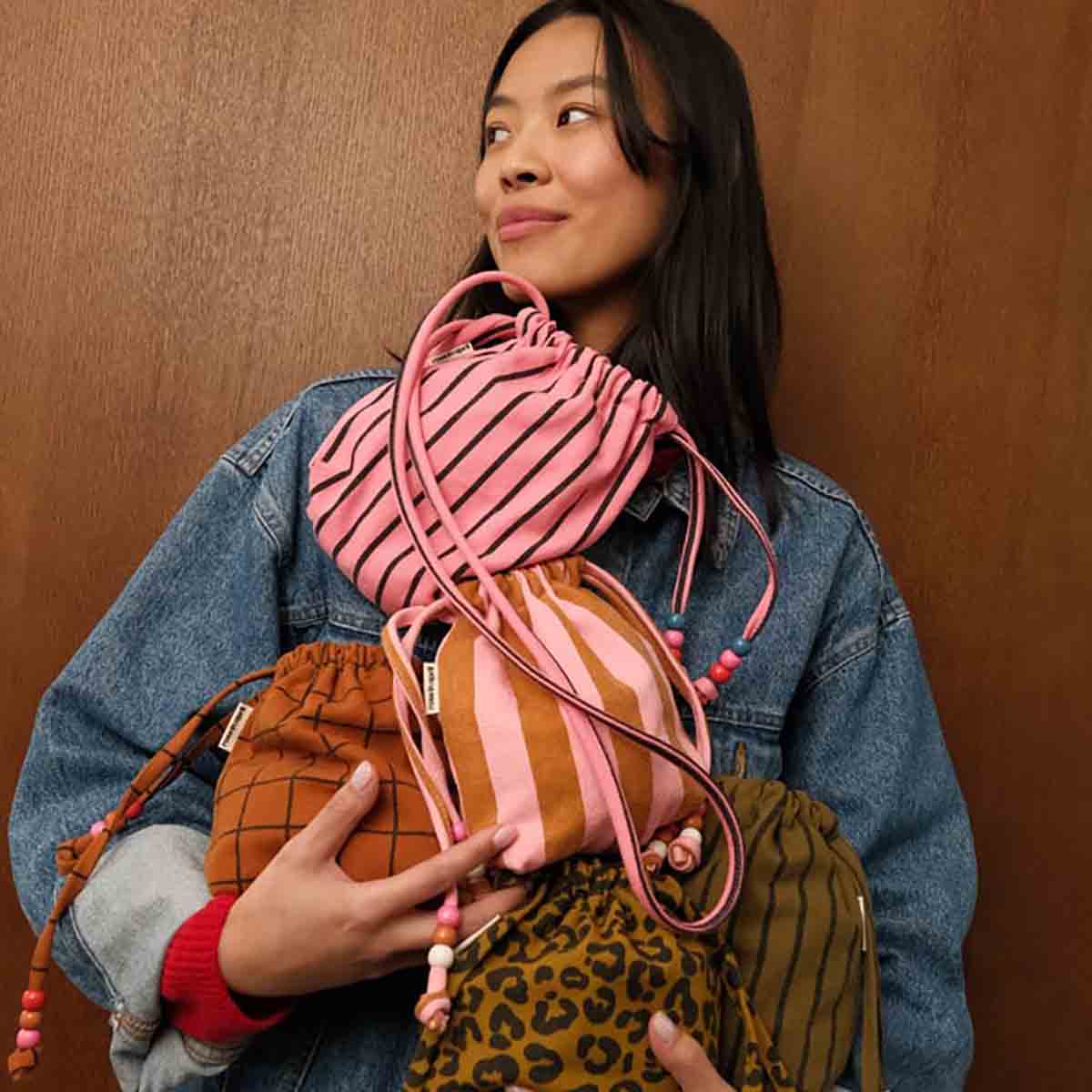 Sac Billie Rayures Tennis Funky Pink - Rose In April