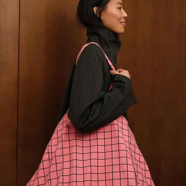 Sac Cabas Élisa Check Funky Pink - Rose In April