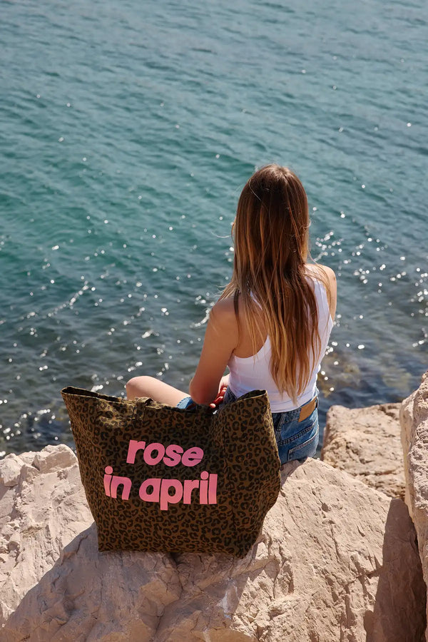 Sac Cabas Elisa Logo Graou Olive - Rose In April