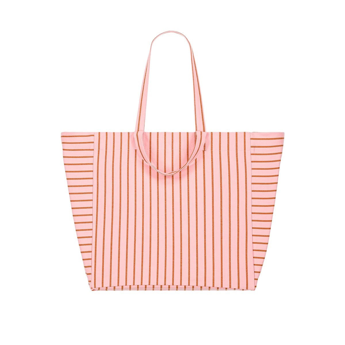 Sac Cabas Elisa Rayures Pecan / Strawberry - Rose In April