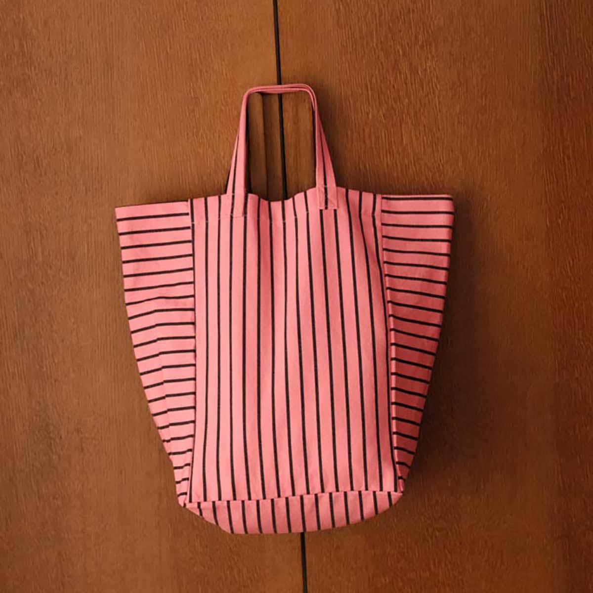 Sac Cabas Élisabeth Rayures Tennis Funky Pink - Rose In April