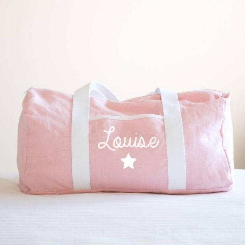 Sac Week-End Personnalisable en Lin Rose - Oh La La Paris