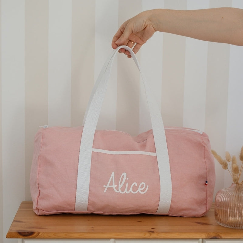 Sac Week-End Personnalisable en Lin Rose - Oh La La Paris