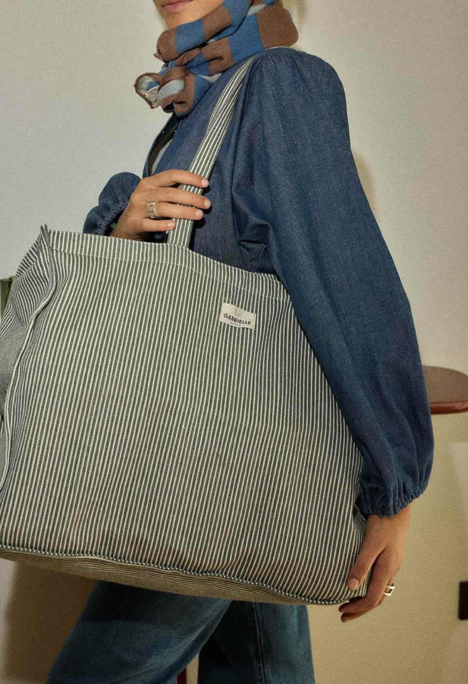 Sac Week-End Rayures Quartz - Gabrielle Paris