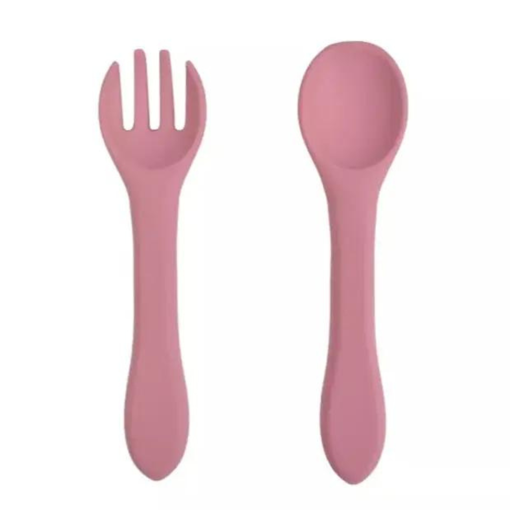 Couverts Silicone Rose Poudré - Rammelaartje