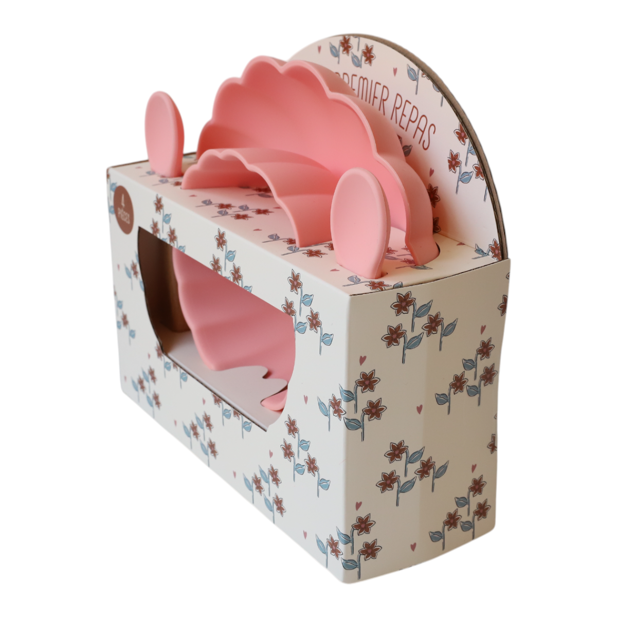 Set Repas Fleurs Rose - Petit Toi