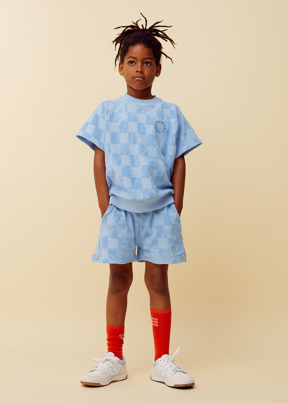 Short Carreaux Bleu - Sproet & Sprout
