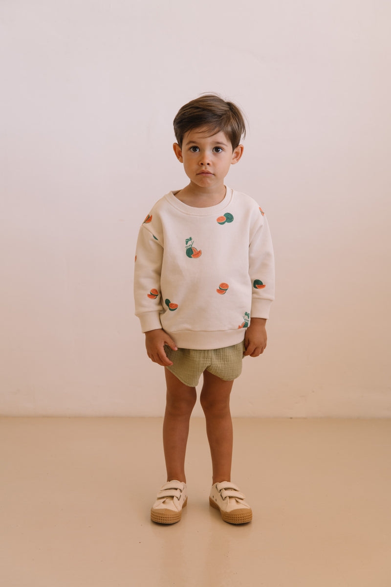 Short Georgette Golden Green - Studio Bohème