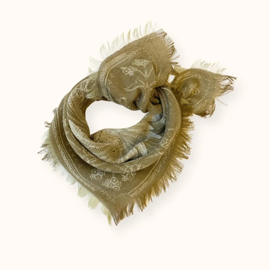 Small Foulard Laine Asha Iroquois Tapenade - Apaches Collections